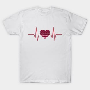 Heartbeat knit T-Shirt